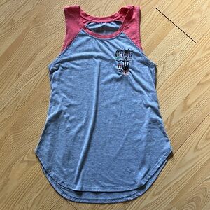 Trendy Women's Gray and Pink Tank Top